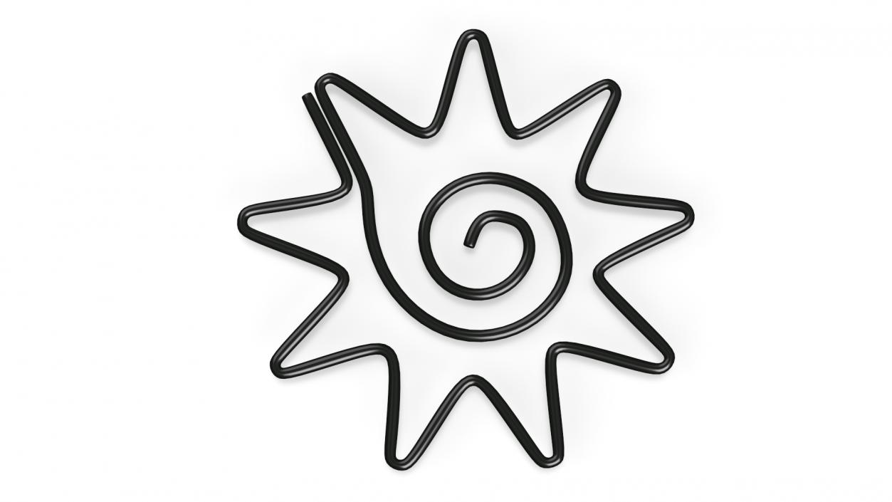 3D Sun Shaped Paper Clip