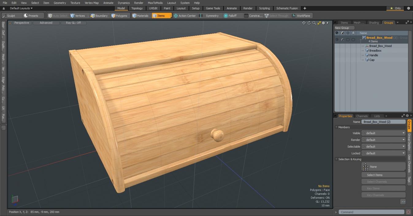 Bread Box Wood 3D model