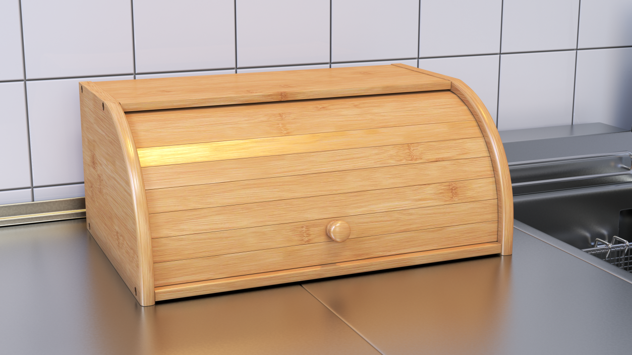 Bread Box Wood 3D model