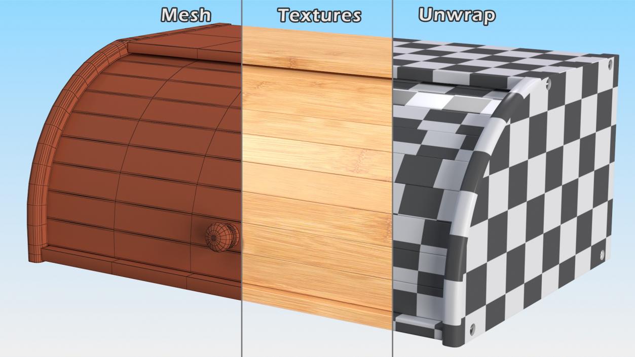 Bread Box Wood 3D model