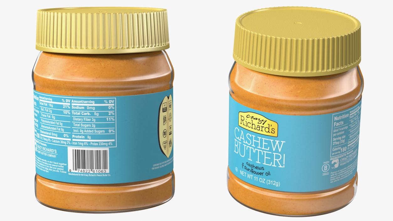 3D Crazy Richards Natural Cashew Butter