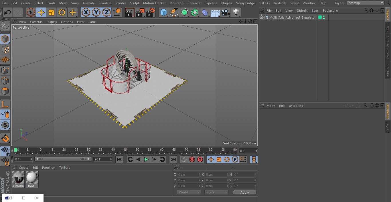 3D model Multi Axis Astronaut Simulator