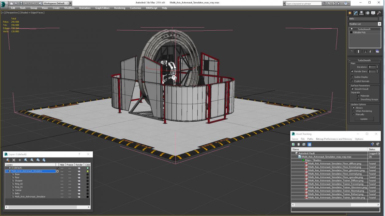 3D model Multi Axis Astronaut Simulator