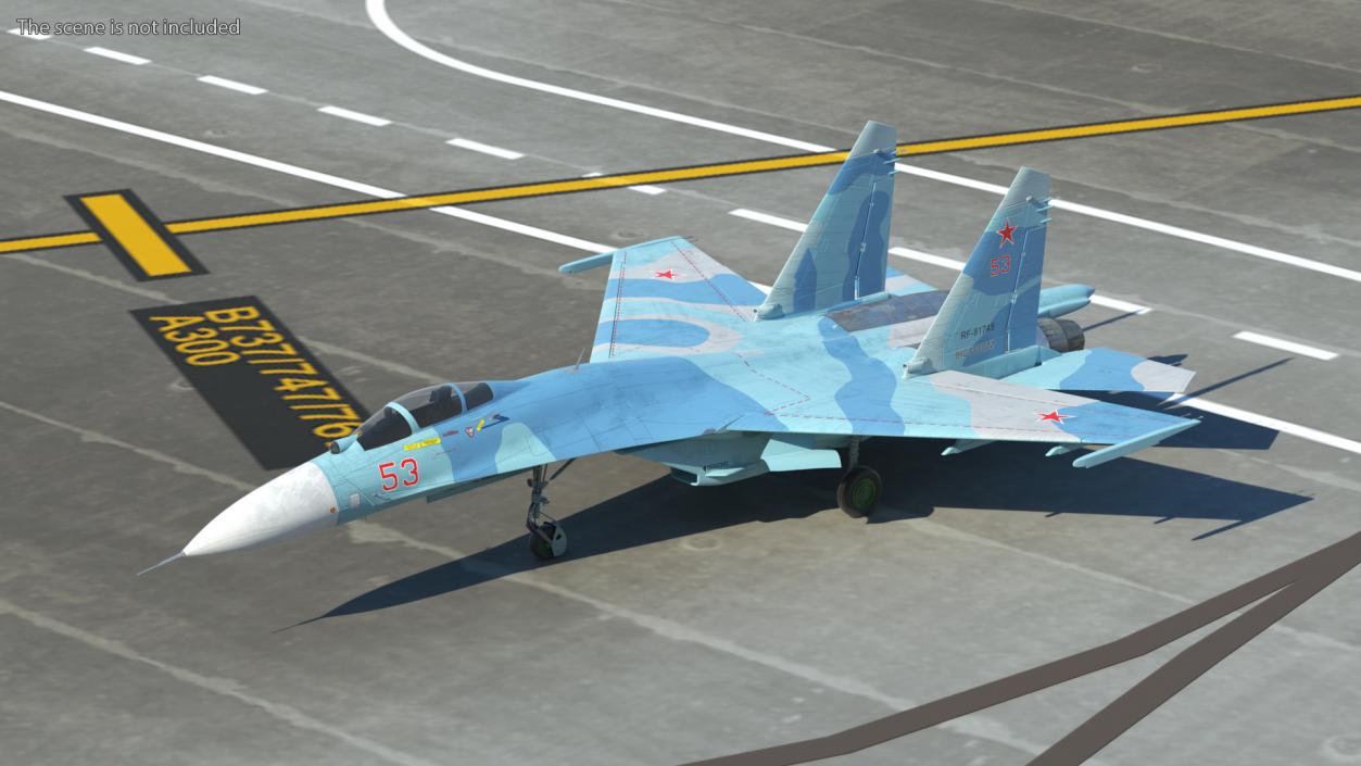 3D model Sukhoi Su-27 Flanker Russian Fighter Aircraft