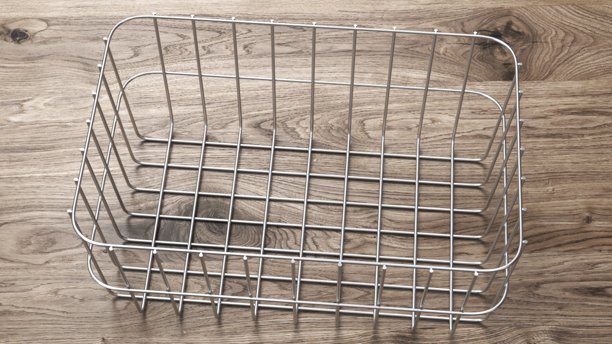 Steel Basket Chrome 3D model