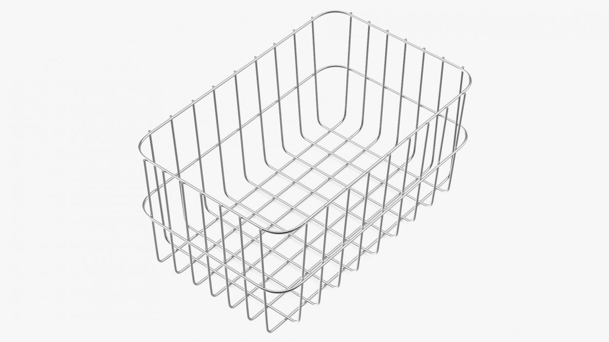 Steel Basket Chrome 3D model