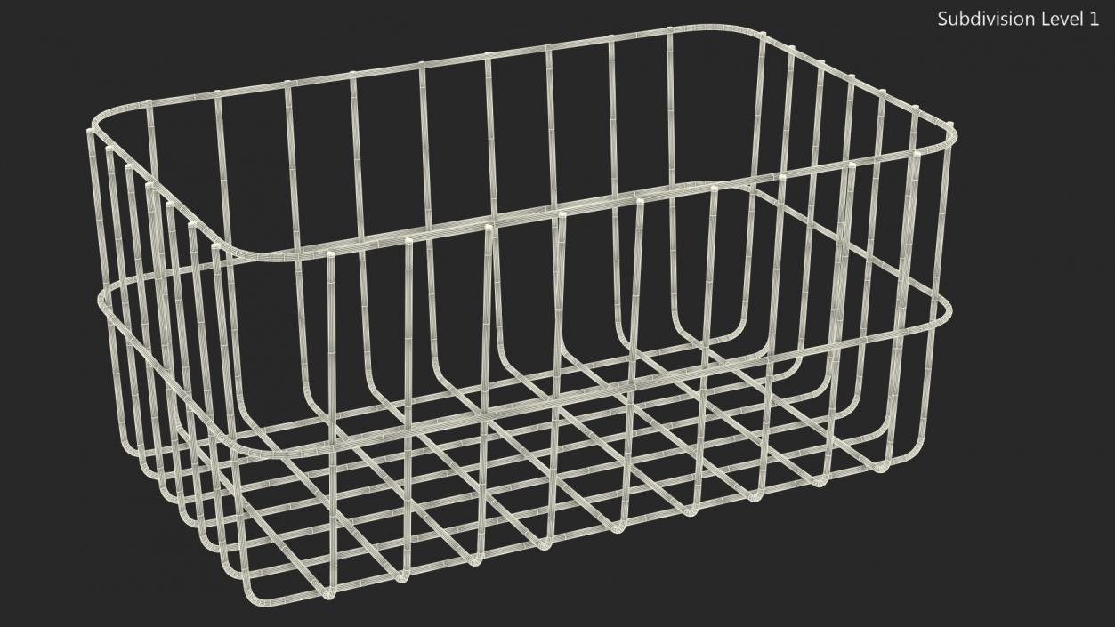 Steel Basket Chrome 3D model