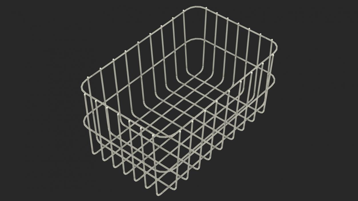 Steel Basket Chrome 3D model