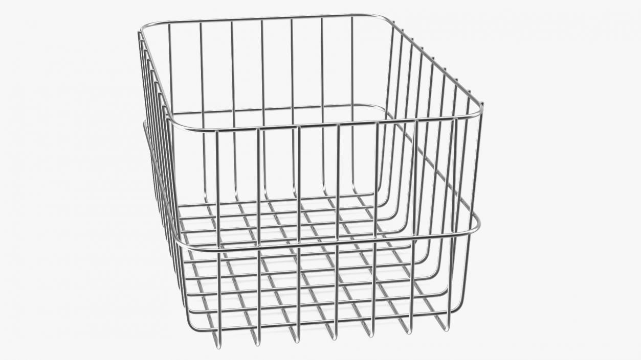 Steel Basket Chrome 3D model