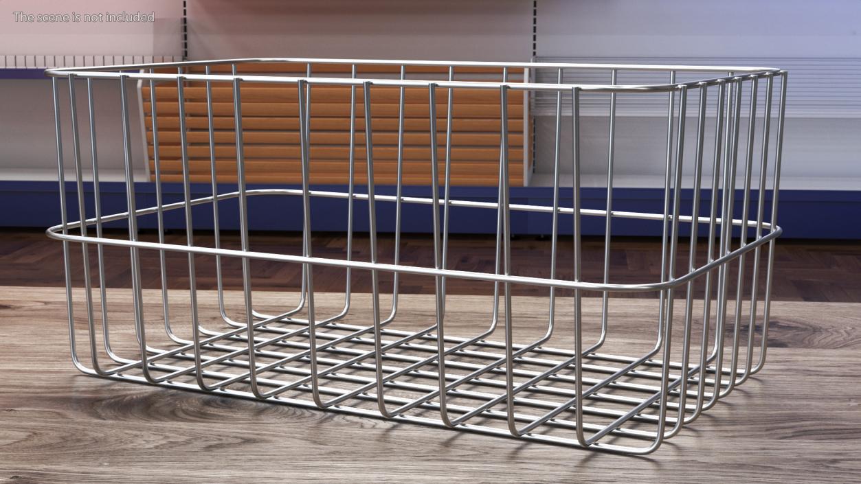 Steel Basket Chrome 3D model