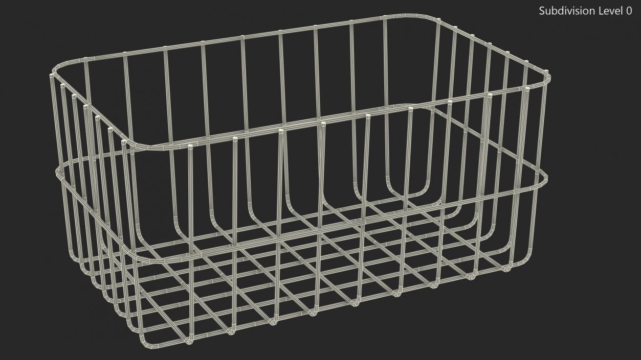 Steel Basket Chrome 3D model