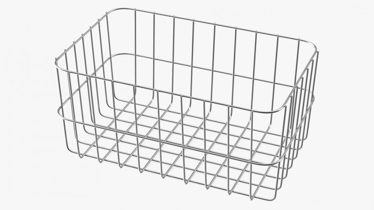 Steel Basket Chrome 3D model