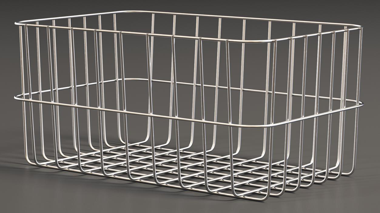 Steel Basket Chrome 3D model