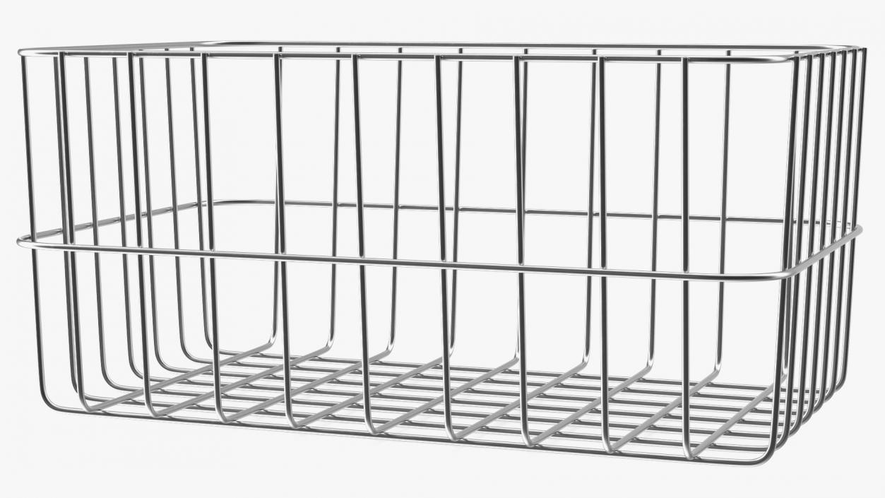 Steel Basket Chrome 3D model