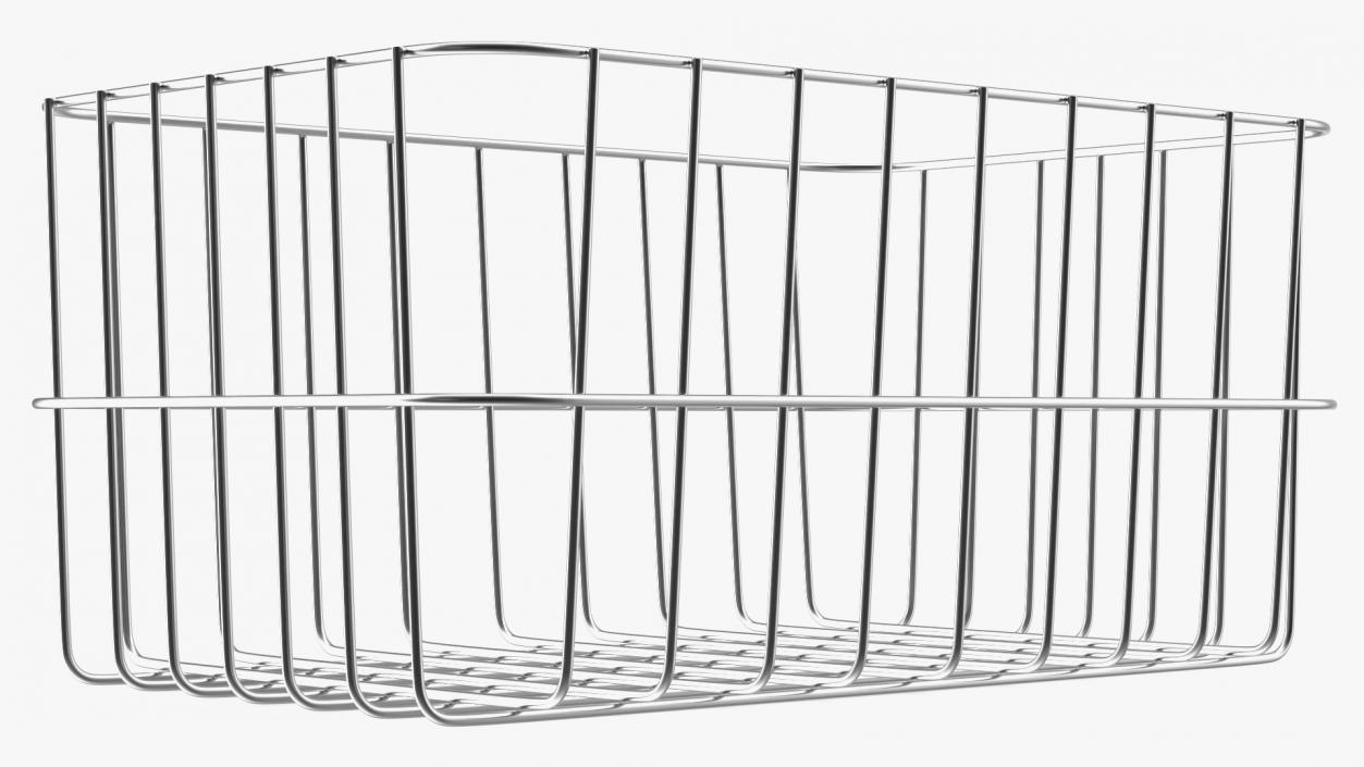 Steel Basket Chrome 3D model