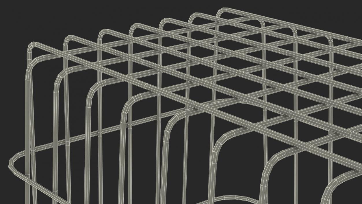 Steel Basket Chrome 3D model