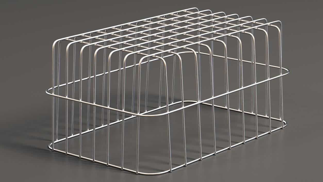 Steel Basket Chrome 3D model