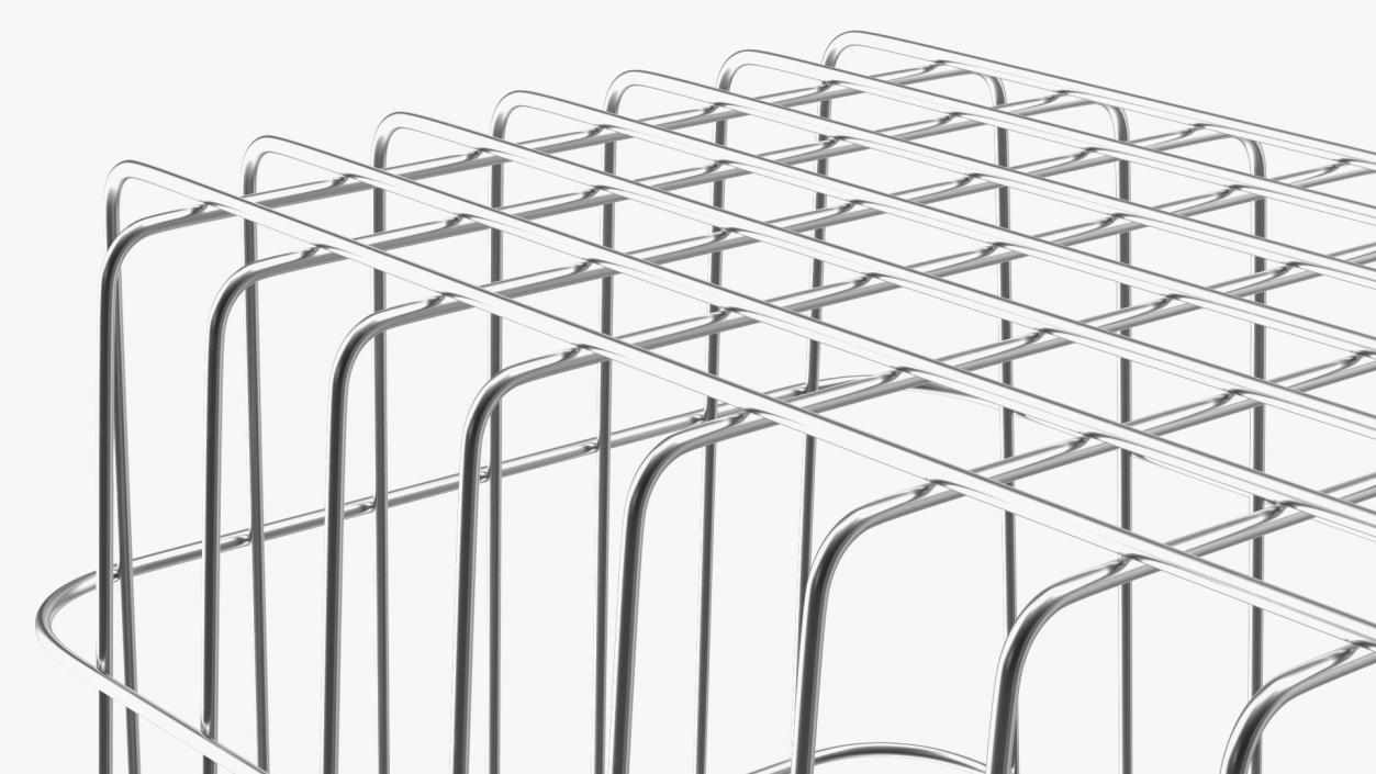 Steel Basket Chrome 3D model