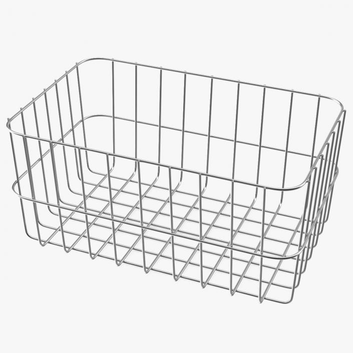 Steel Basket Chrome 3D model