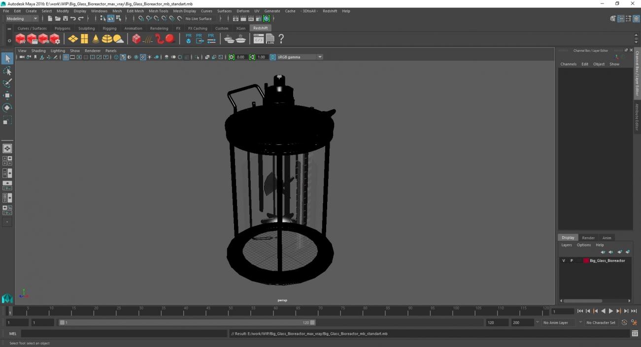 3D model Big Glass Bioreactor