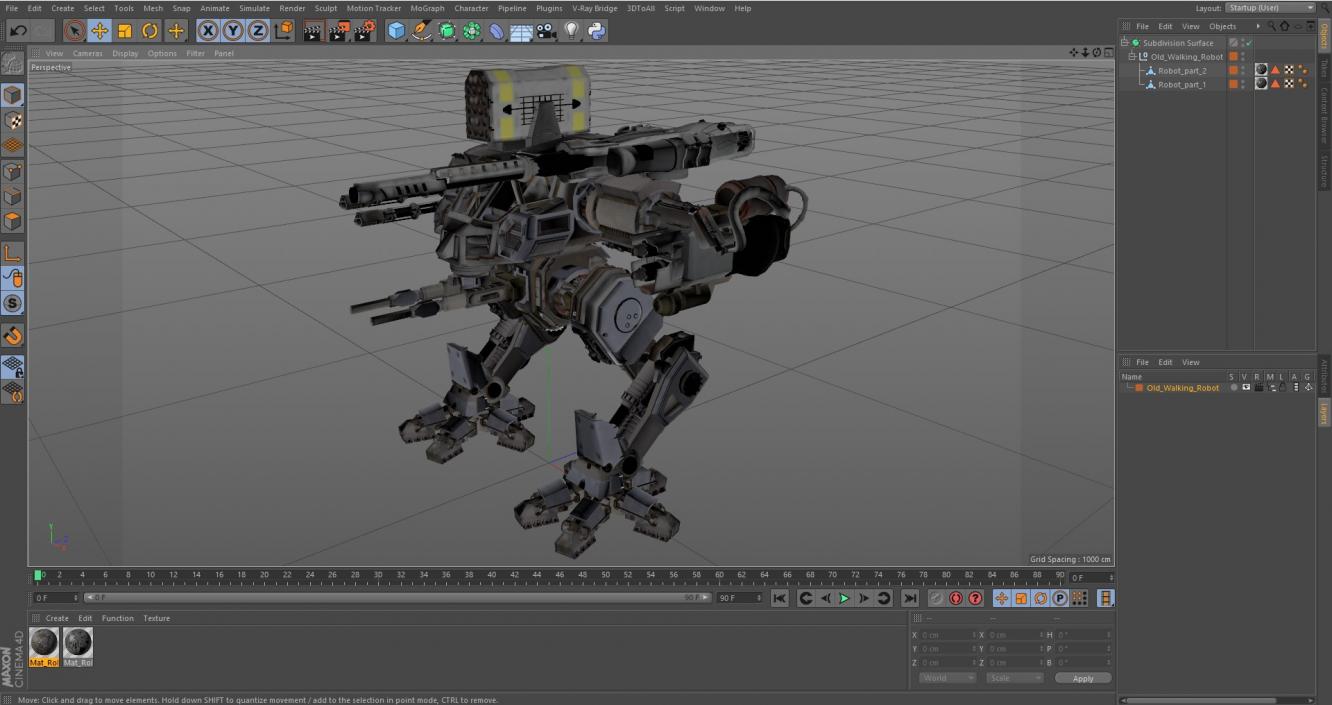 Old Walking Robot 3D