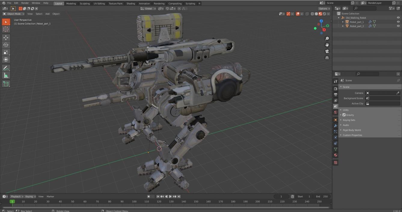 Old Walking Robot 3D