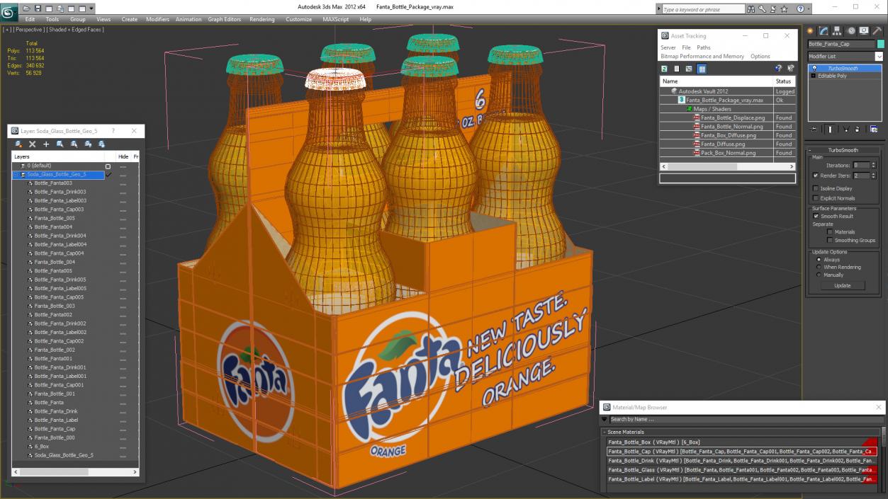 3D model Fanta Bottle Package