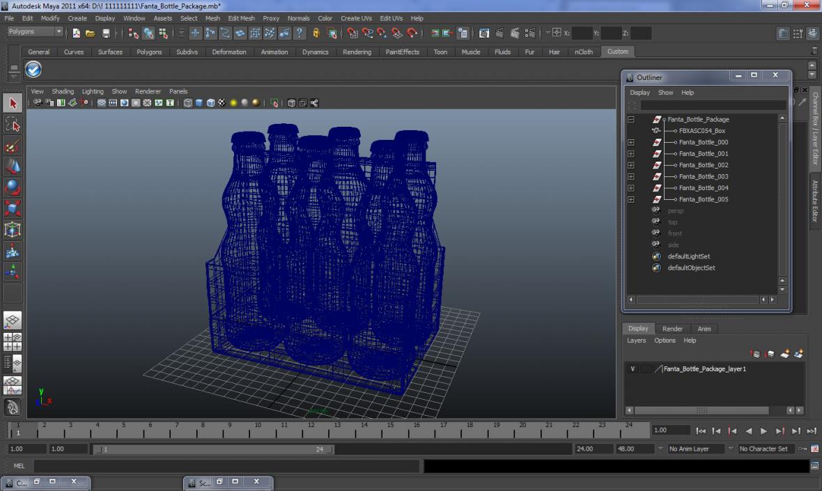 3D model Fanta Bottle Package