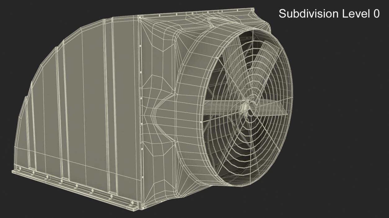 3D Roof Exhaust Ventilation Fan model