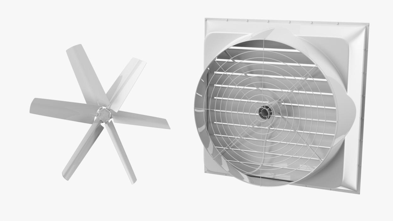 3D Roof Exhaust Ventilation Fan model