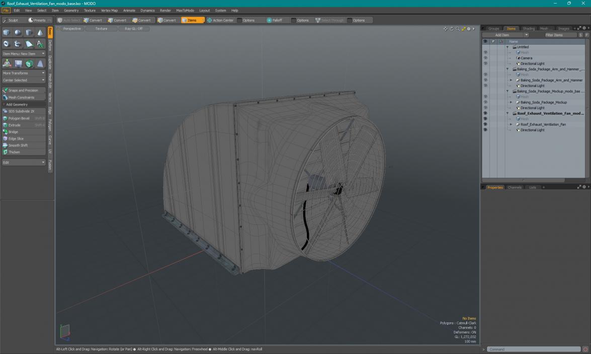 3D Roof Exhaust Ventilation Fan model