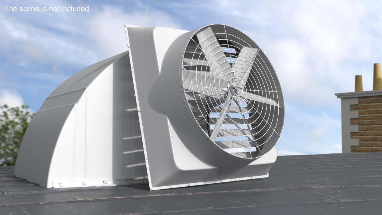 3D Roof Exhaust Ventilation Fan model