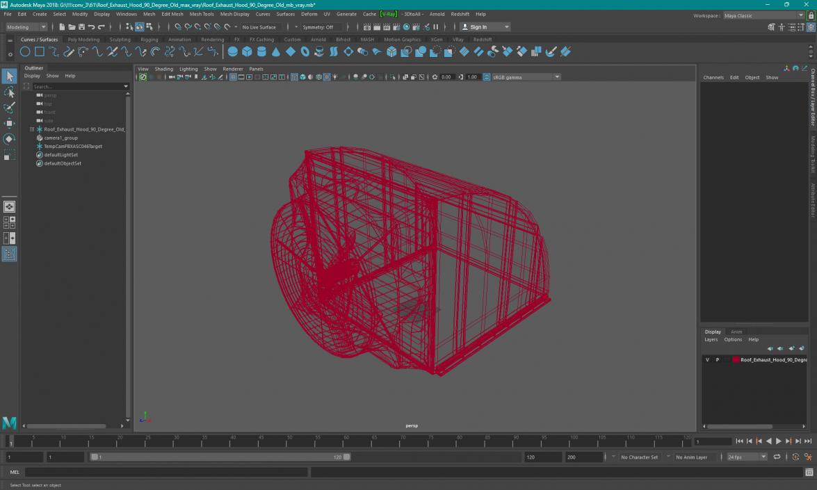 3D Roof Exhaust Ventilation Fan model