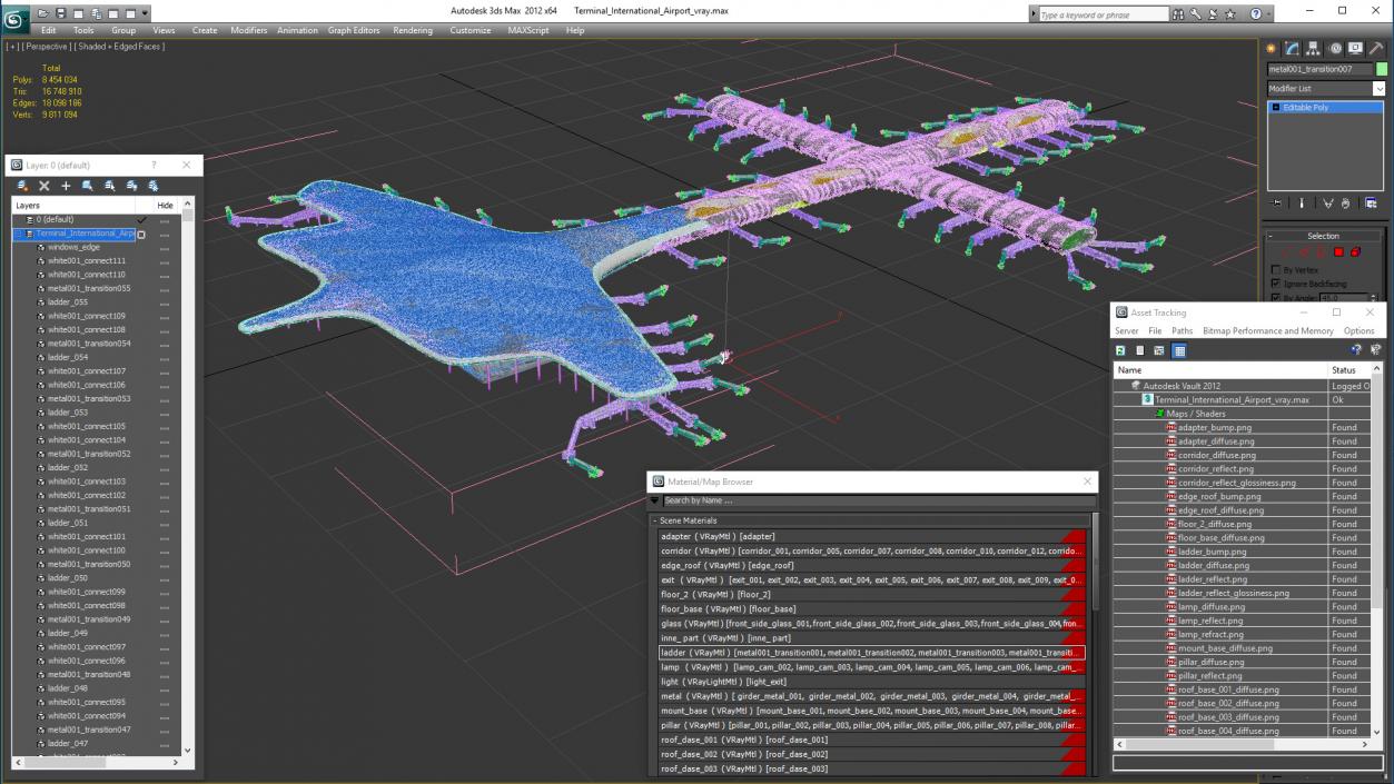 3D model Terminal International Airport