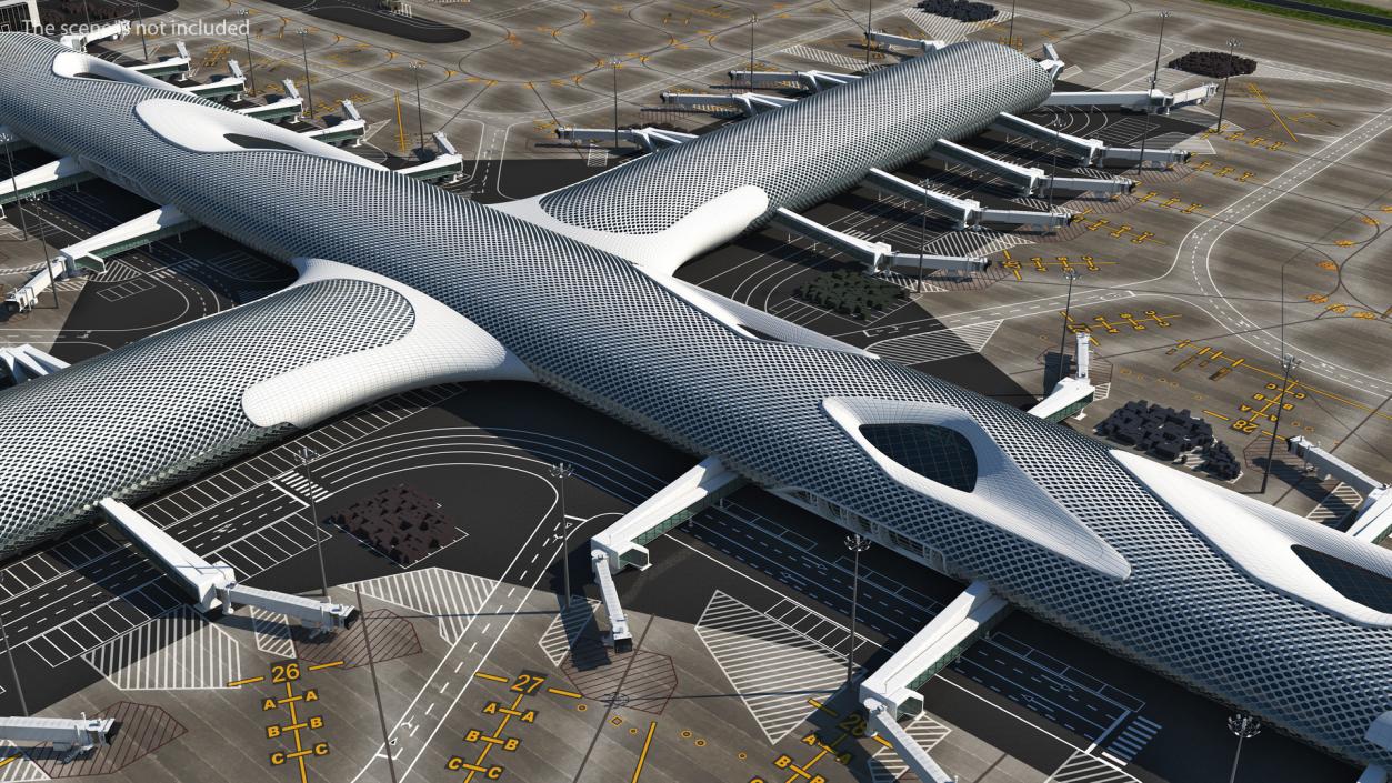 3D model Terminal International Airport