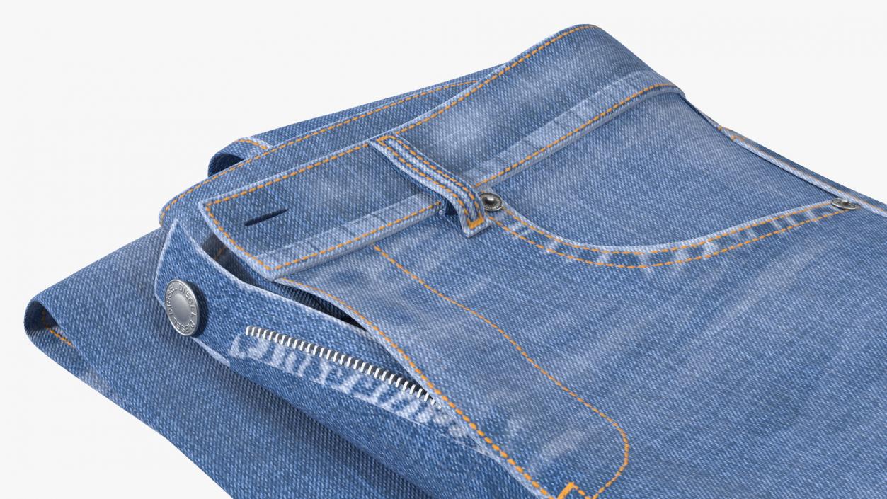 Mens Jeans Diesel Rolled Blue 3D model