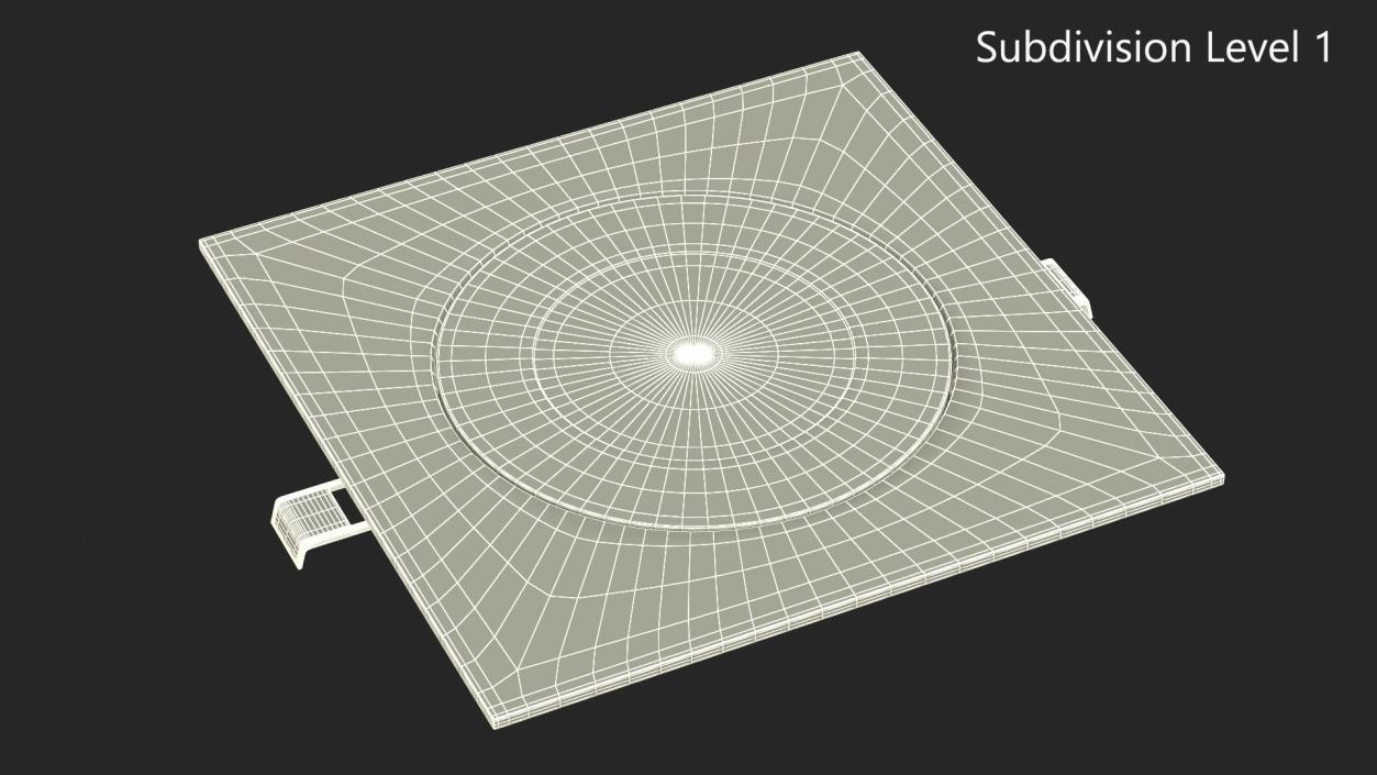 3D Modular Surface Mounted Luminaire Gray model