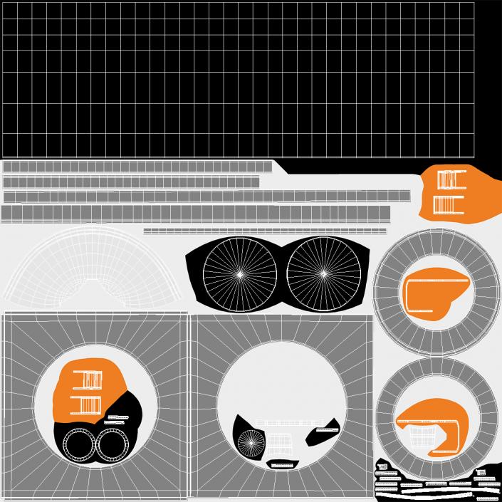 3D Modular Surface Mounted Luminaire Gray model