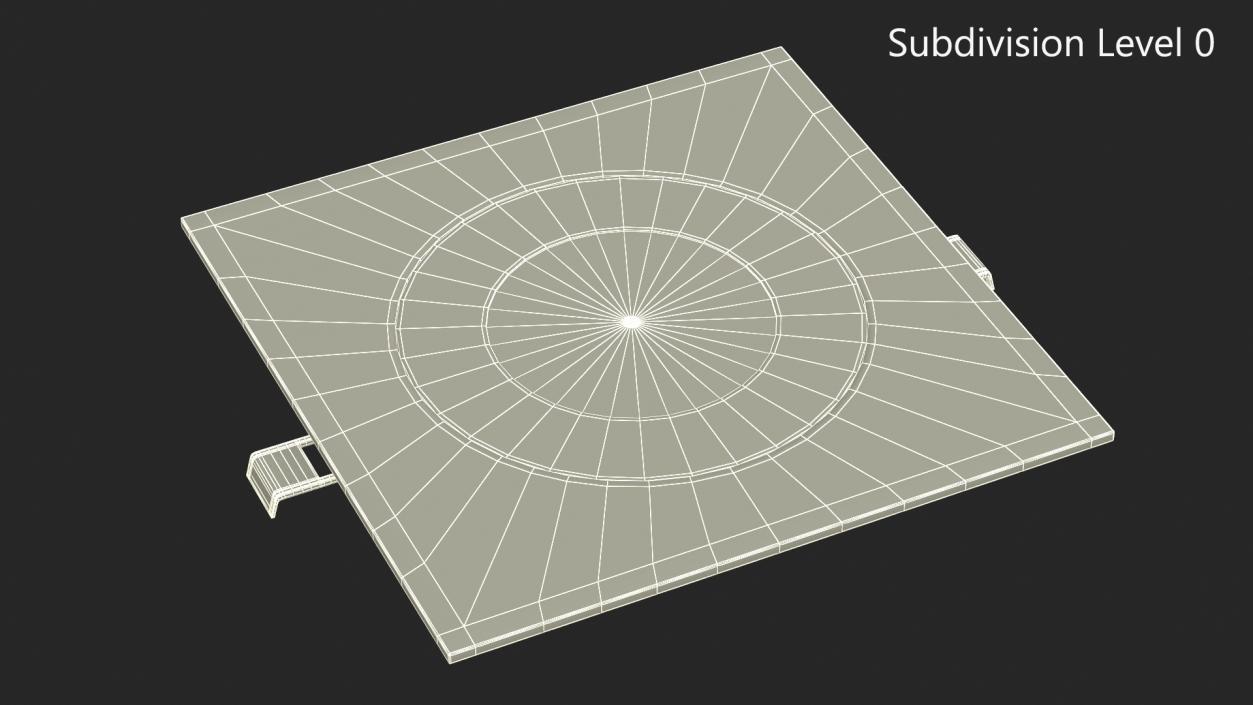 3D Modular Surface Mounted Luminaire Gray model