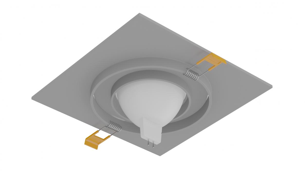 3D Modular Surface Mounted Luminaire Gray model