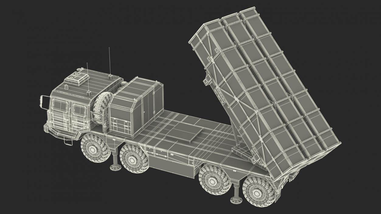 Chinese MLRS WS-2D Green Camouflage in Battle Position 3D model