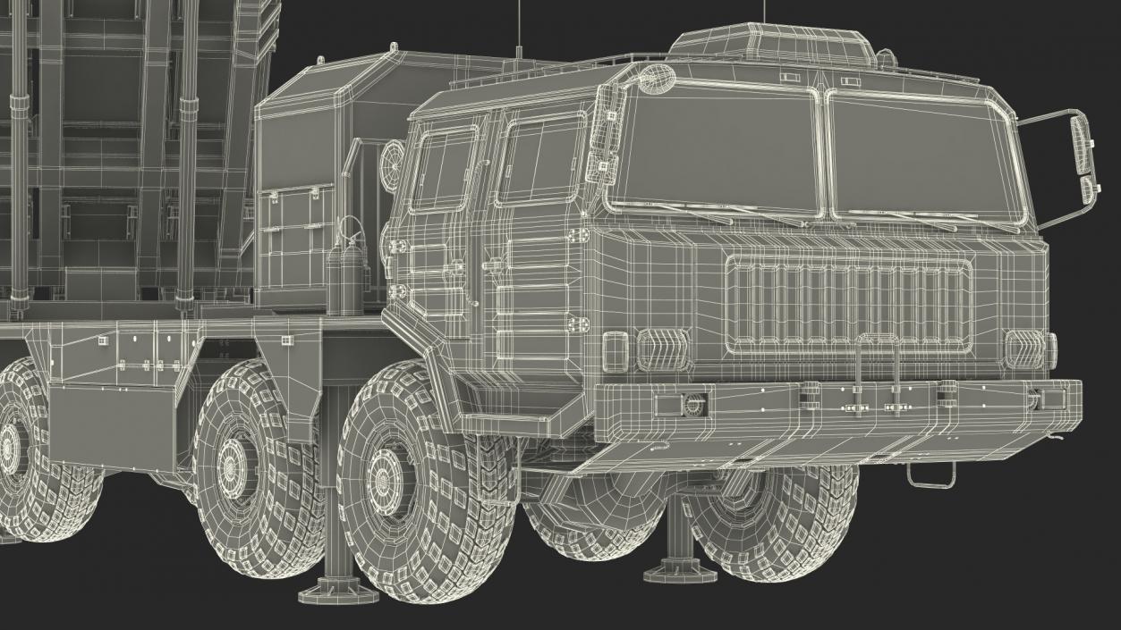 Chinese MLRS WS-2D Green Camouflage in Battle Position 3D model