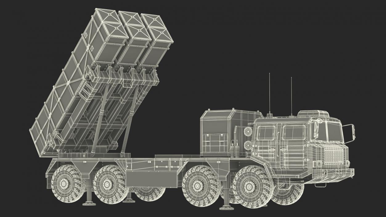 Chinese MLRS WS-2D Green Camouflage in Battle Position 3D model