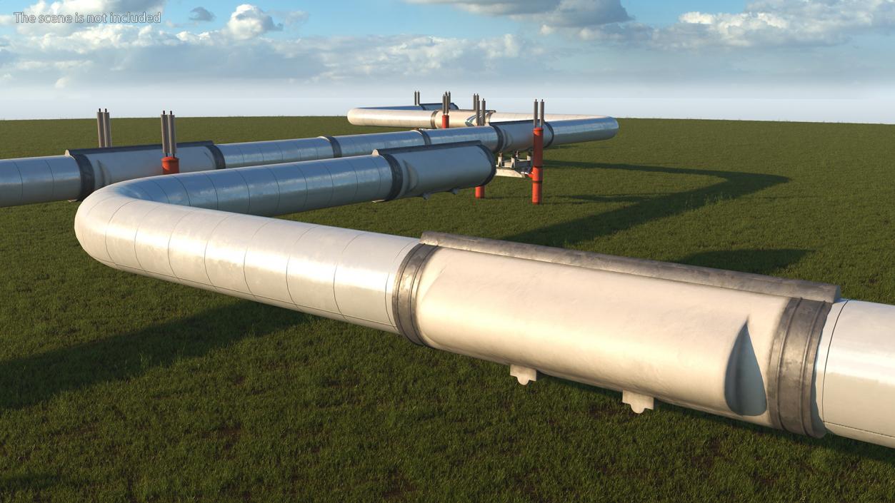 Gas Pipeline Corner Section 3D