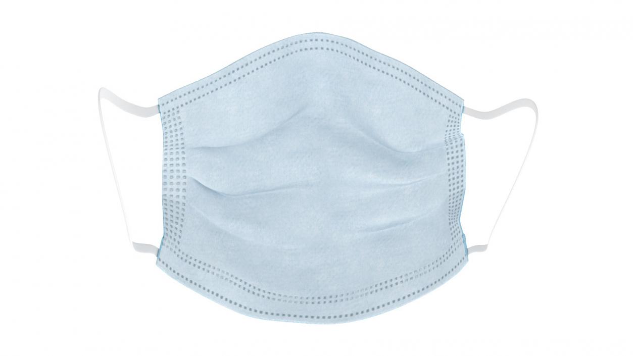 Medical Face Mask Blue 3D