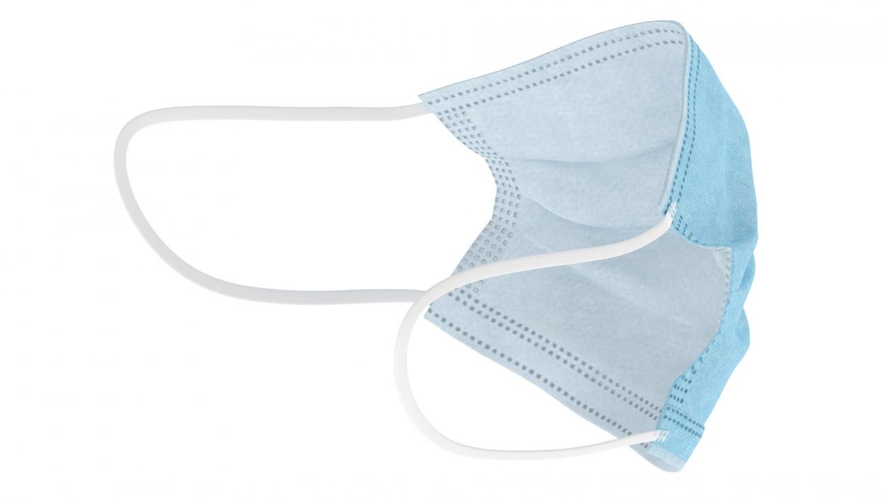 Medical Face Mask Blue 3D