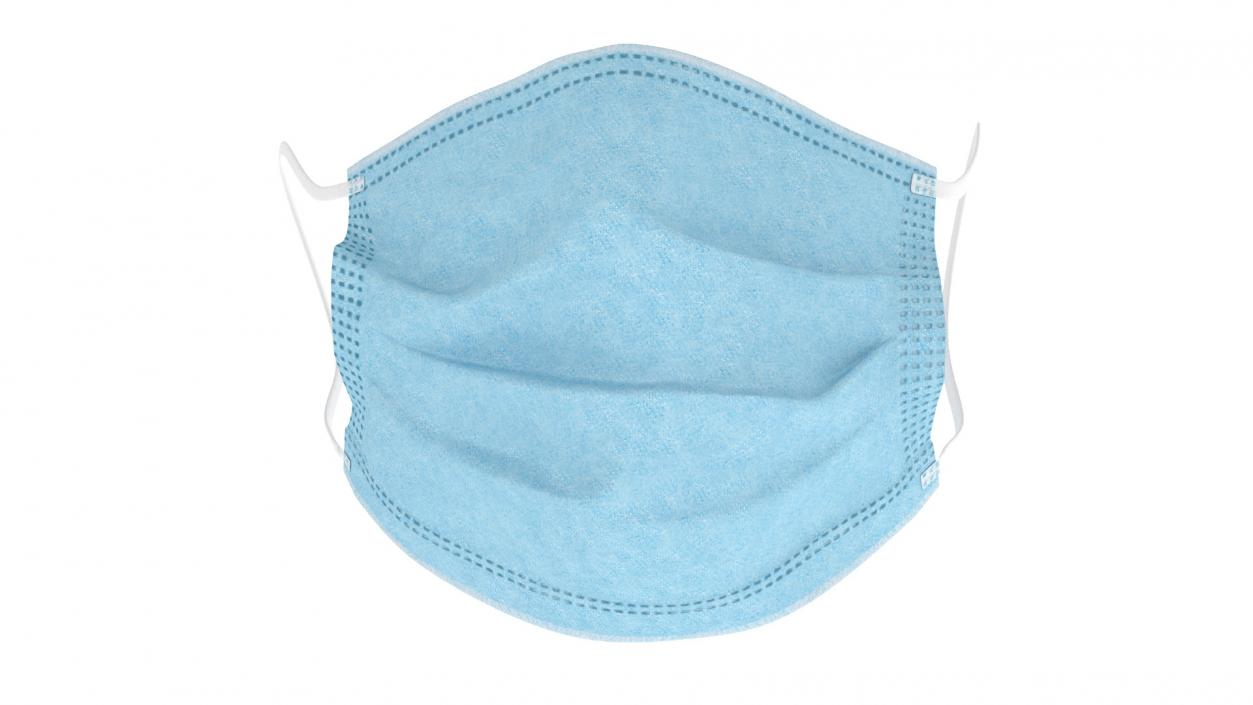 Medical Face Mask Blue 3D