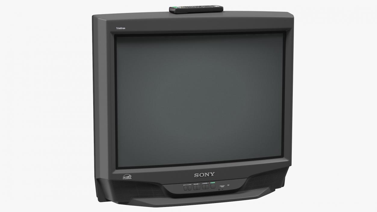 3D Sony KV-27S46 Retro CRT TV with IR Control Off