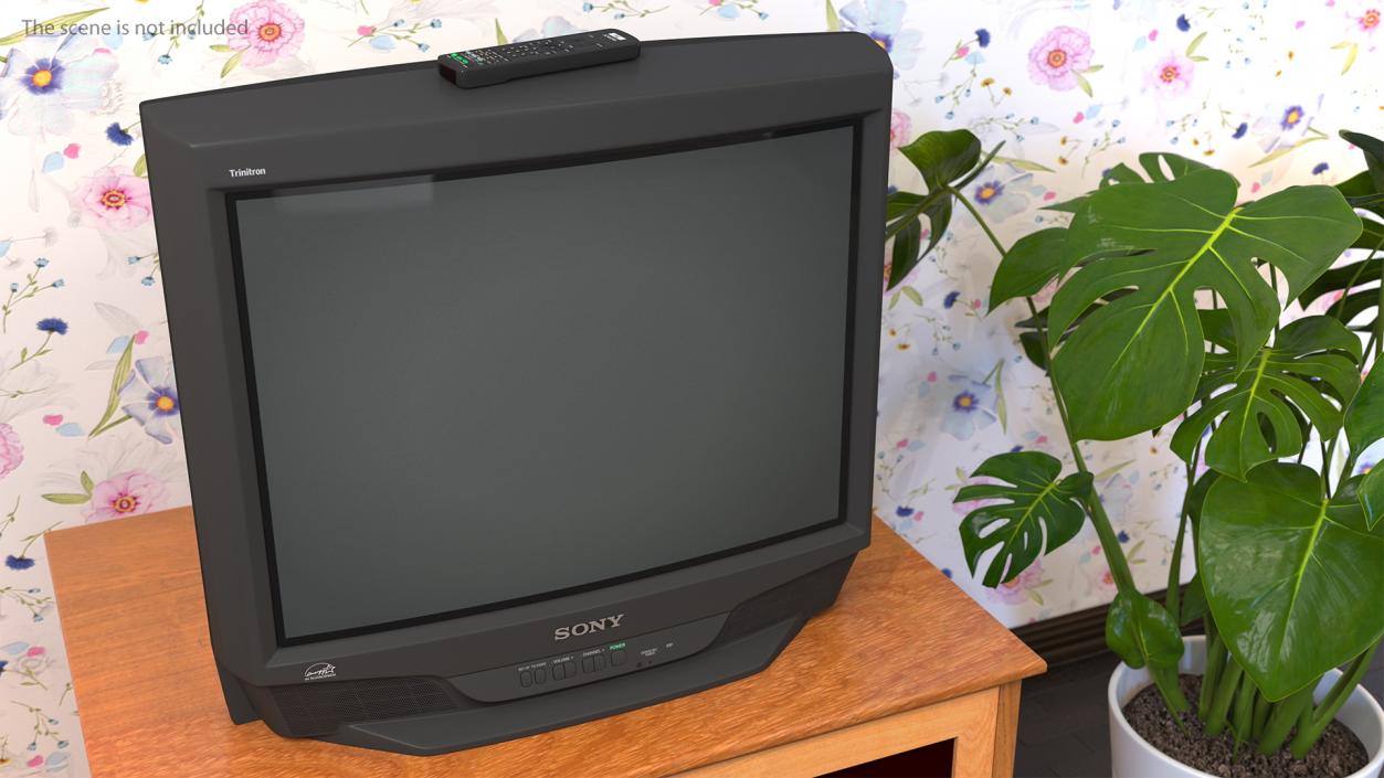 3D Sony KV-27S46 Retro CRT TV with IR Control Off