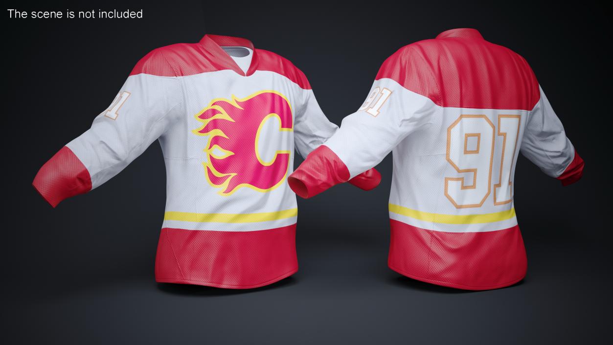 3D Hockey Jersey Calgary Flames model